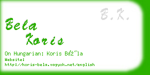 bela koris business card